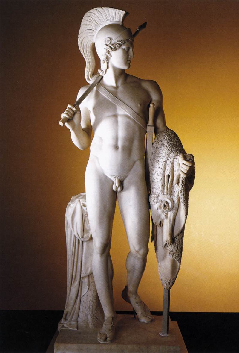 Bertel Thorvaldsen, Giasone con il vello d'oro (1803; marmo, altezza 242 cm; Copenaghen, Thorvaldsens Museum)
