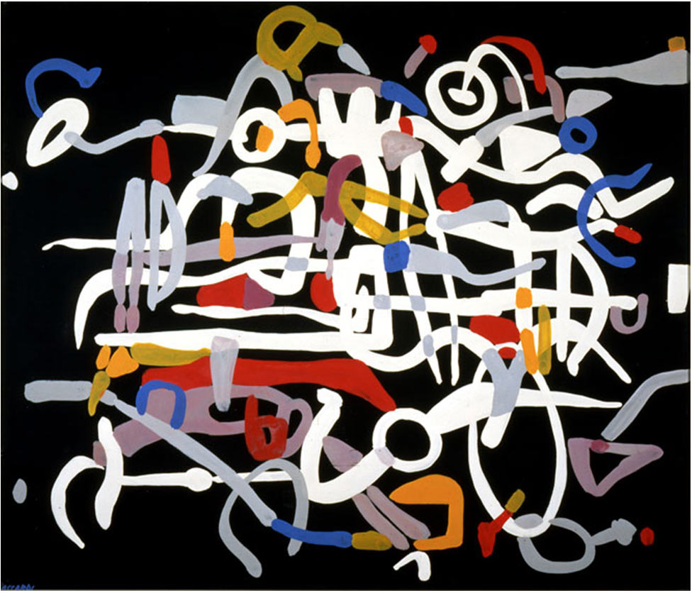 Carla Accardi, Integrazione colorata (1954; caseina su tela, 85 x 99 cm; Archivio Accardi Sanfilippo)
