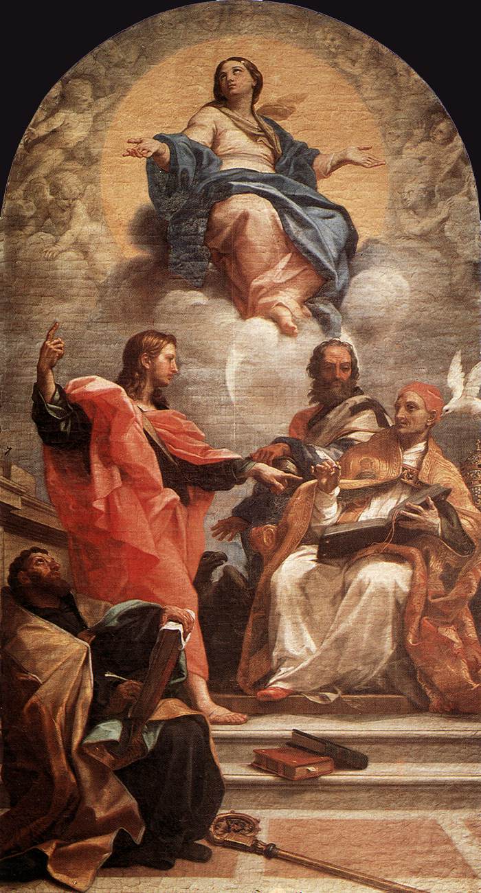 Carlo Maratta, Disputa sull'Immacolata Concezione (1686; olio su tela; Roma, Santa Maria del Popolo)
