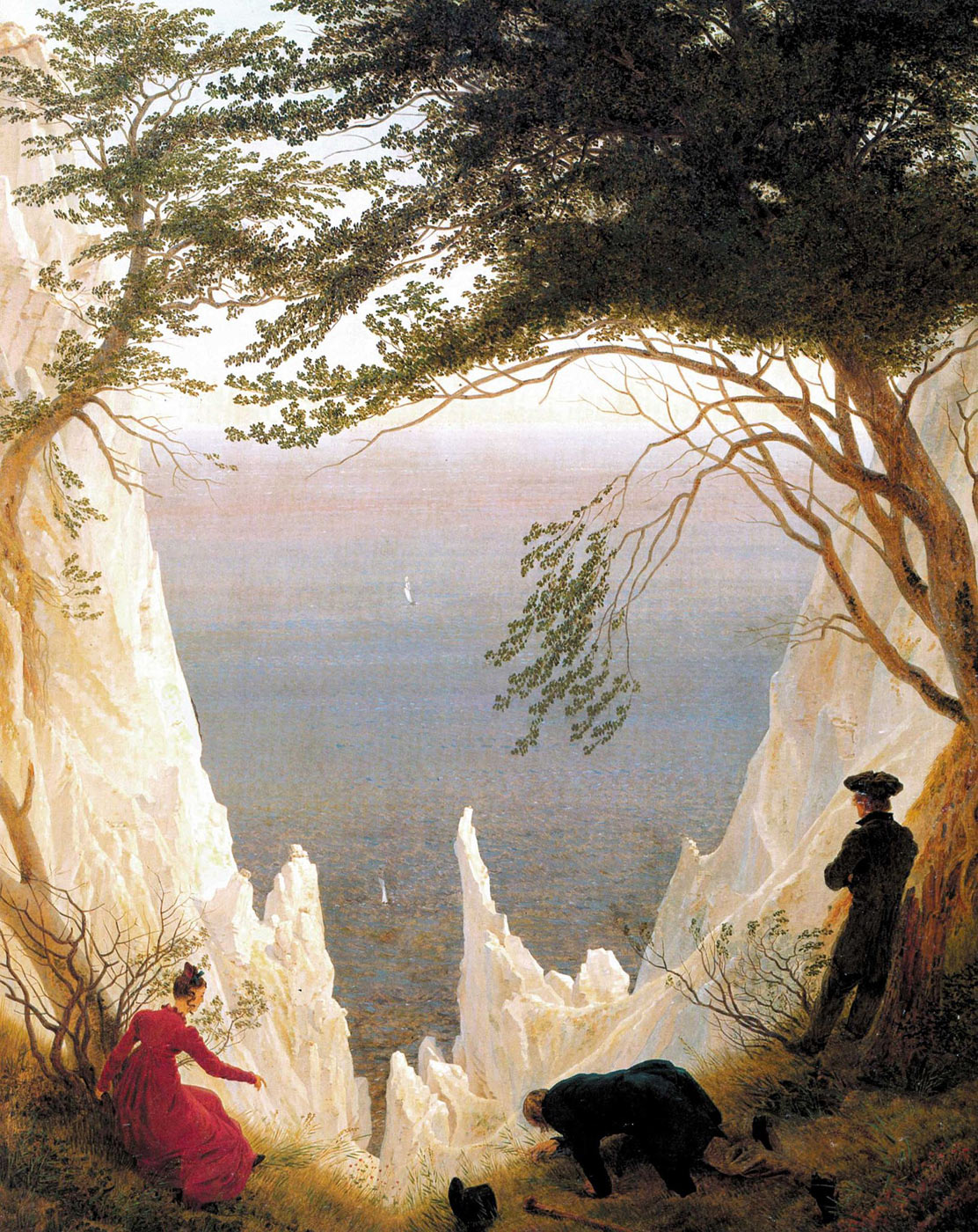 Caspar David Friedrich, Le bianche scogliere di Rügen (1818; olio su tela, 90,5 x 71 cm; Winterthur, Collezione Oskar Reinhart Am Römerholz)
