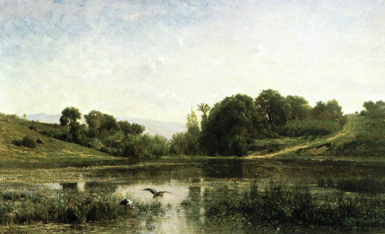 Charles-François Daubigny, Lo stagno di Gyliez (1853; olio su tela, 52 x 100 cm; Cincinnati, Cincinnati Art Museum)
