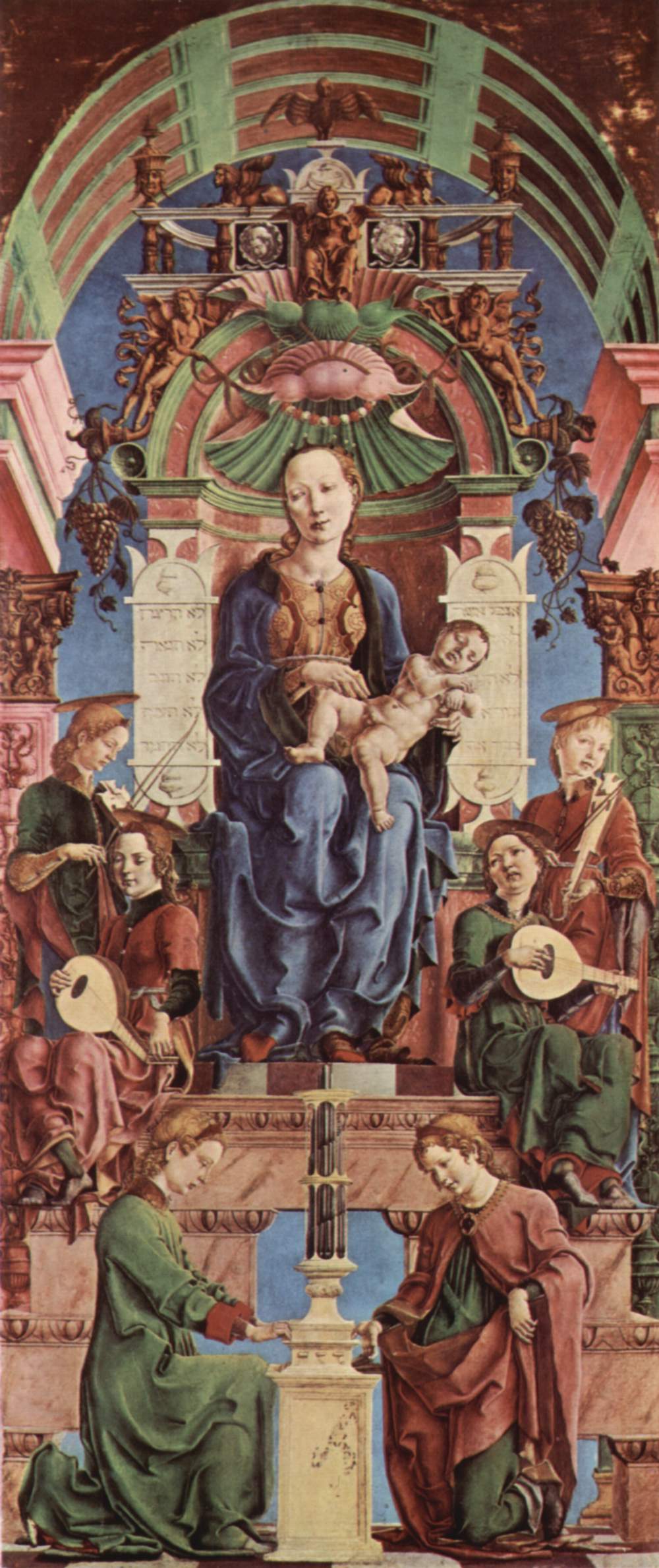 Cosmè Tura, Madonna Roverella (1470-1474; tempera su tavola, 239 x 105 cm; Londra, National Gallery)
