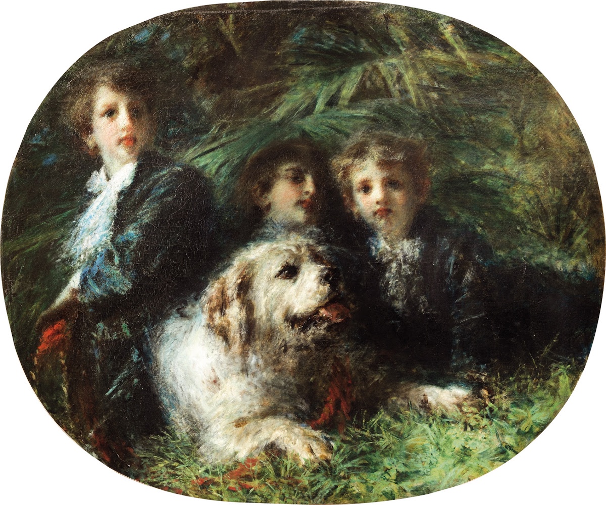Daniele Ranzoni, I figli dei principi Troubetzkoi (1873-1874; olio su tela, 116 x 138 cm; Milano, GAM)
 Daniele Ranzoni, I figli dei principi Troubetzkoi (1873-1874; olio su tela, 116 x 138 cm; Milano, GAM)