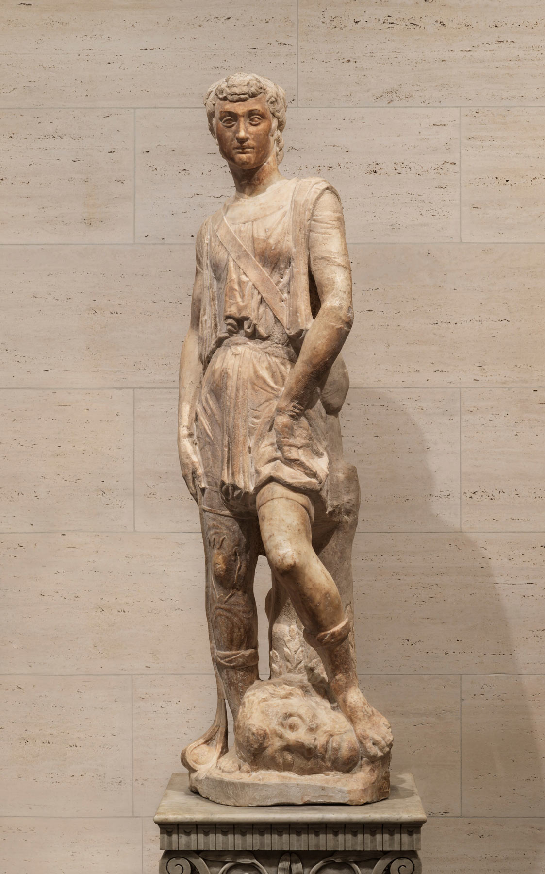 Desiderio da Settignano, David vittorioso detto David Martelli (1462-1464 circa; marmo, 164,6 × 50,4 × 42,4 cm; Washington, National Gallery of Art, Widener Collection, inv. 1942.9.115)