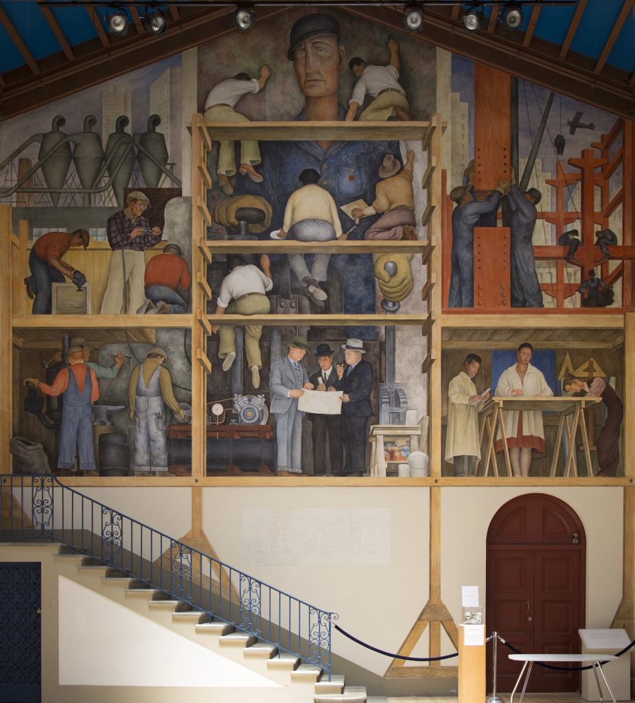 Diego Rivera, La costruzione di una città (1931; affresco; San Francisco, San Francisco Institute of Arts)
