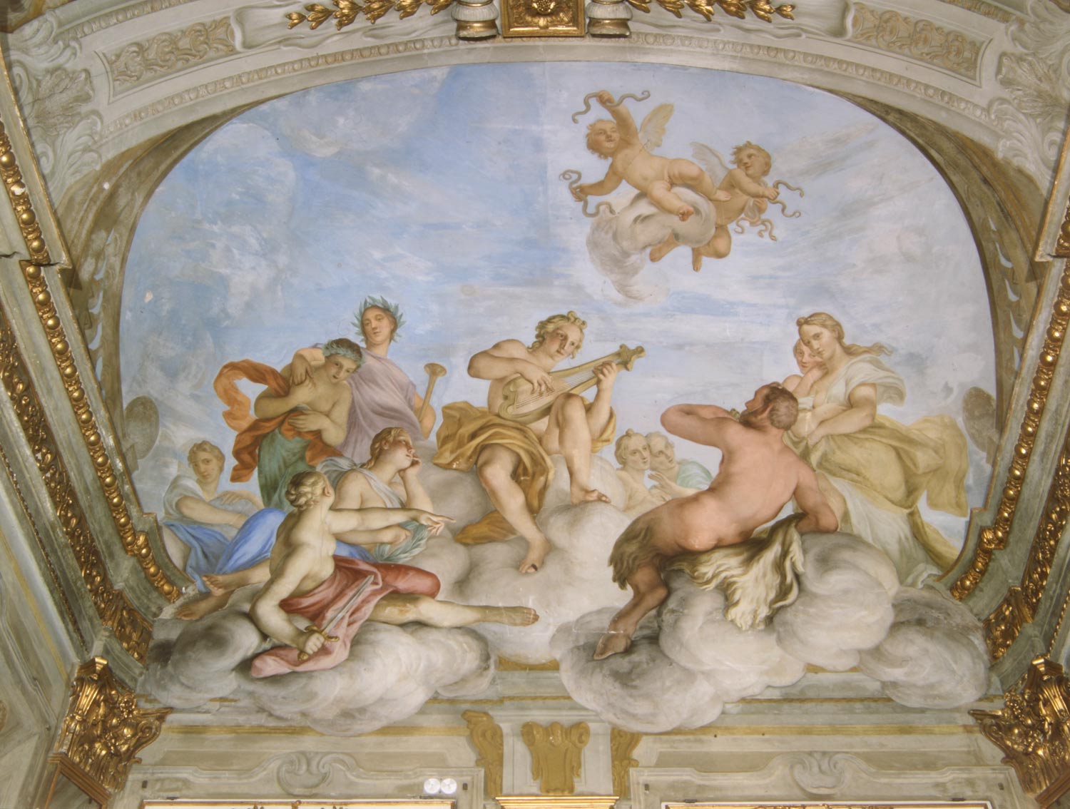 Domenico Parodi, Apolo y Marsyas (1725; fresco; Génova, Palacio Real)