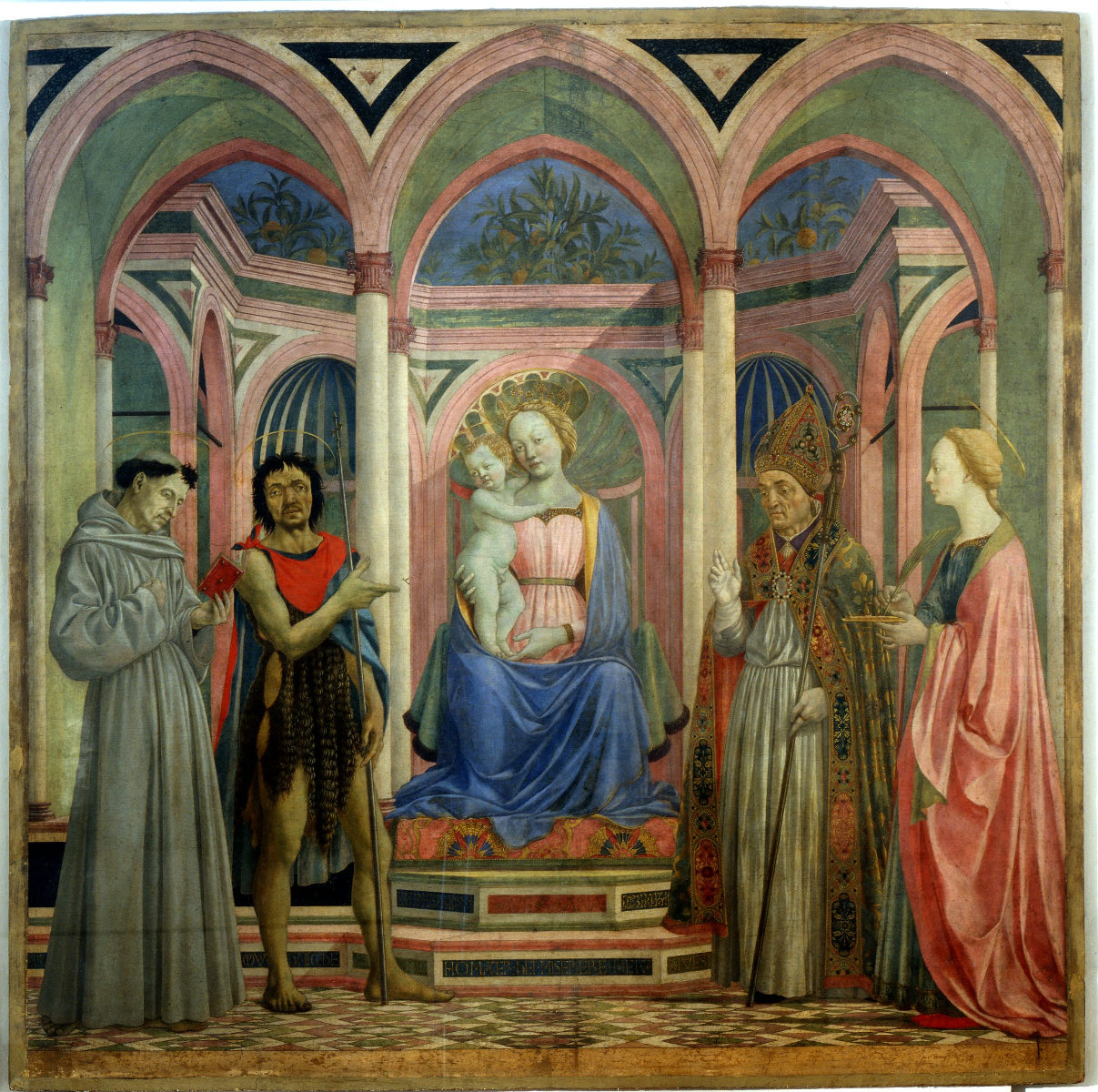 Domenico Veneziano, Pala dei Magnoli (1445; tempera su tavola, 209 x 216 cm; Firenze, Gallerie degli Uffizi)
 Domenico Veneziano, Pala dei Magnoli (1445; tempera su tavola, 209 x 216 cm; Firenze, Gallerie degli Uffizi)