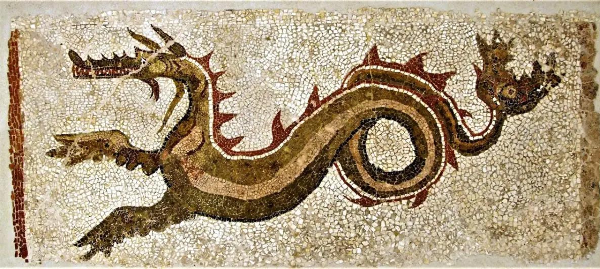 Arte magnogreca, Drago (seconda metà del III secolo a.C.; mosaico; Monasterace, Museo e Parco archeologico dell'Antica Kaulon)