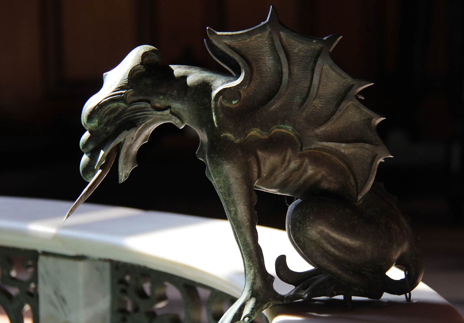 Unknown artist, Dragon (1856-1860; bronze; Trieste, Castello di Miramare)