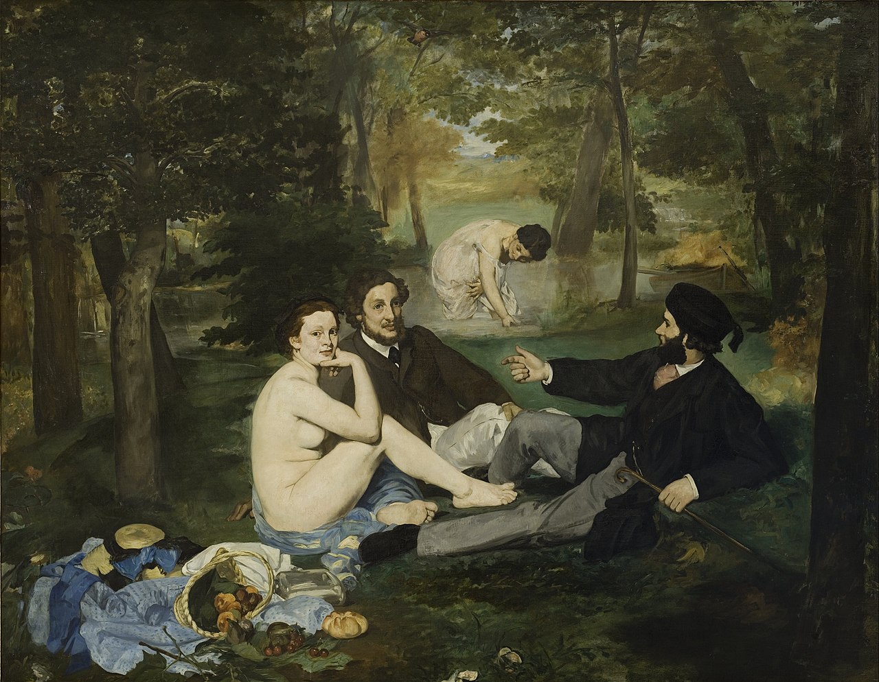 Édouard Manet, La colazione sull’erba (1863; olio su tela, 208 x 264 cm; Parigi, Musée d'Orsay)

