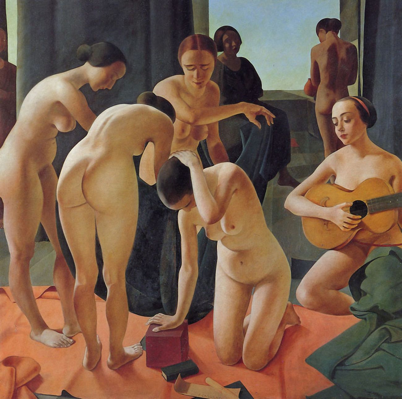 Felice Casorati, Concerto (1924; tempera su tavola; Torino, Direzione Generale RAI)

