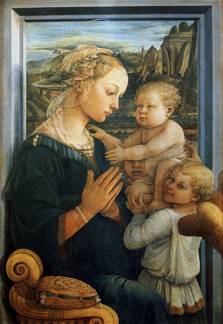 Filippo Lippi, La Lippina (1455-1465 circa; tempera su legno, 95 x 62 cm; Firenze, Gallerie degli Uffizi)
 Filippo Lippi, La Lippina (1455-1465 circa; tempera su legno, 95 x 62 cm; Firenze, Gallerie degli Uffizi)