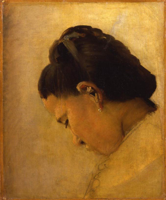 Georges Seurat, Testa di giovane donna (1877-1879; olio su tela, 30,4 x 25 cm; Washington, The Dumbarton Oaks)
 Georges Seurat, Testa di giovane donna (1877-1879; olio su tela, 30,4 x 25 cm; Washington, The Dumbarton Oaks)