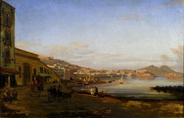 Giacinto Gigante, Marina di Posillipo (1844 circa; olio su tela, 28 x 41,5 cm; Roma, Galleria Nazionale d'Arte Moderna e Contemporanea)
