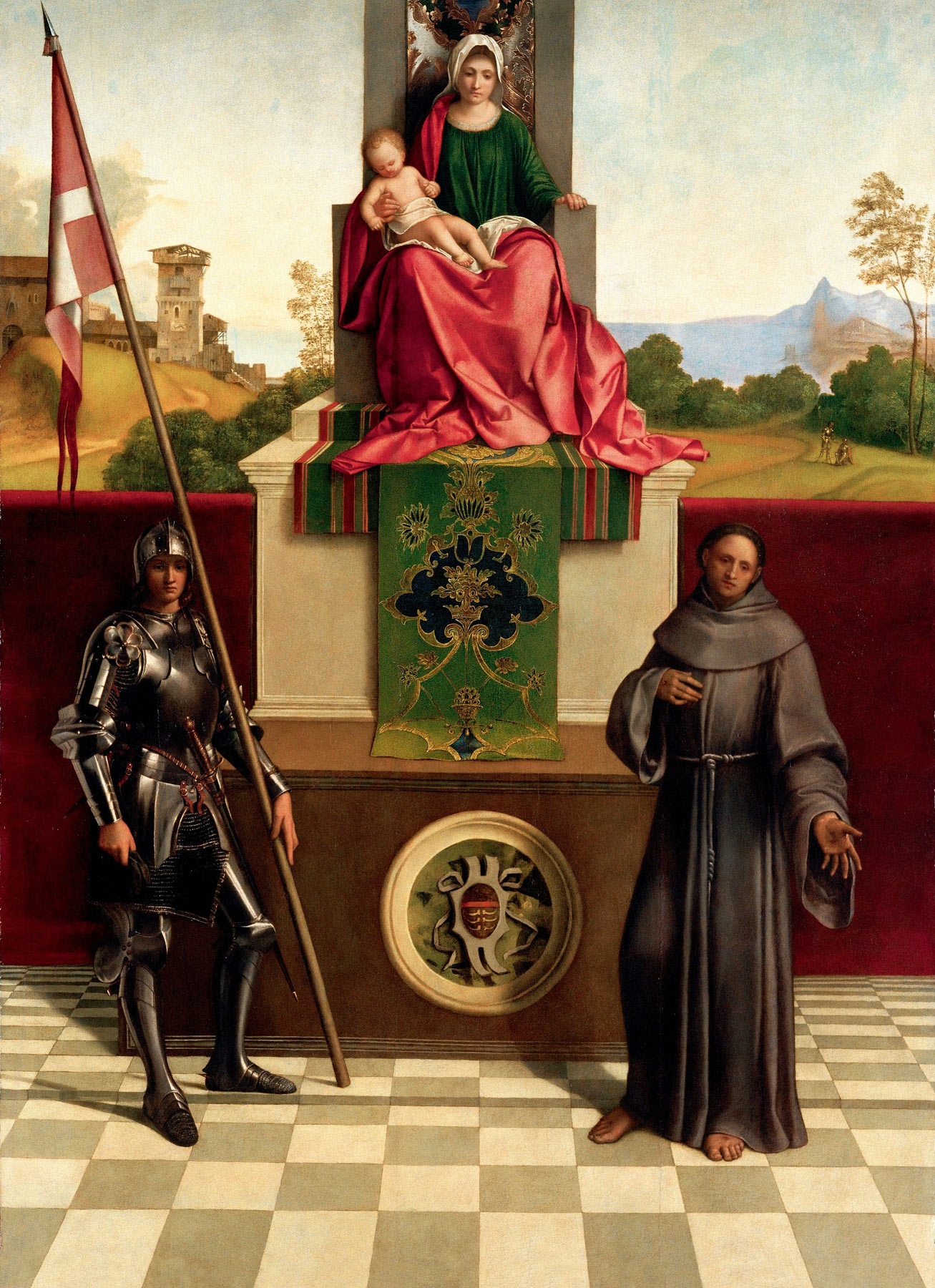 Giorgione, Pala di Castelfranco (1503-1504; olio su tavola di pioppo, 200 x 152 cm; Castelfranco Veneto, Duomo)
 Giorgione, Pala di Castelfranco (1503-1504; olio su tavola di pioppo, 200 x 152 cm; Castelfranco Veneto, Duomo)