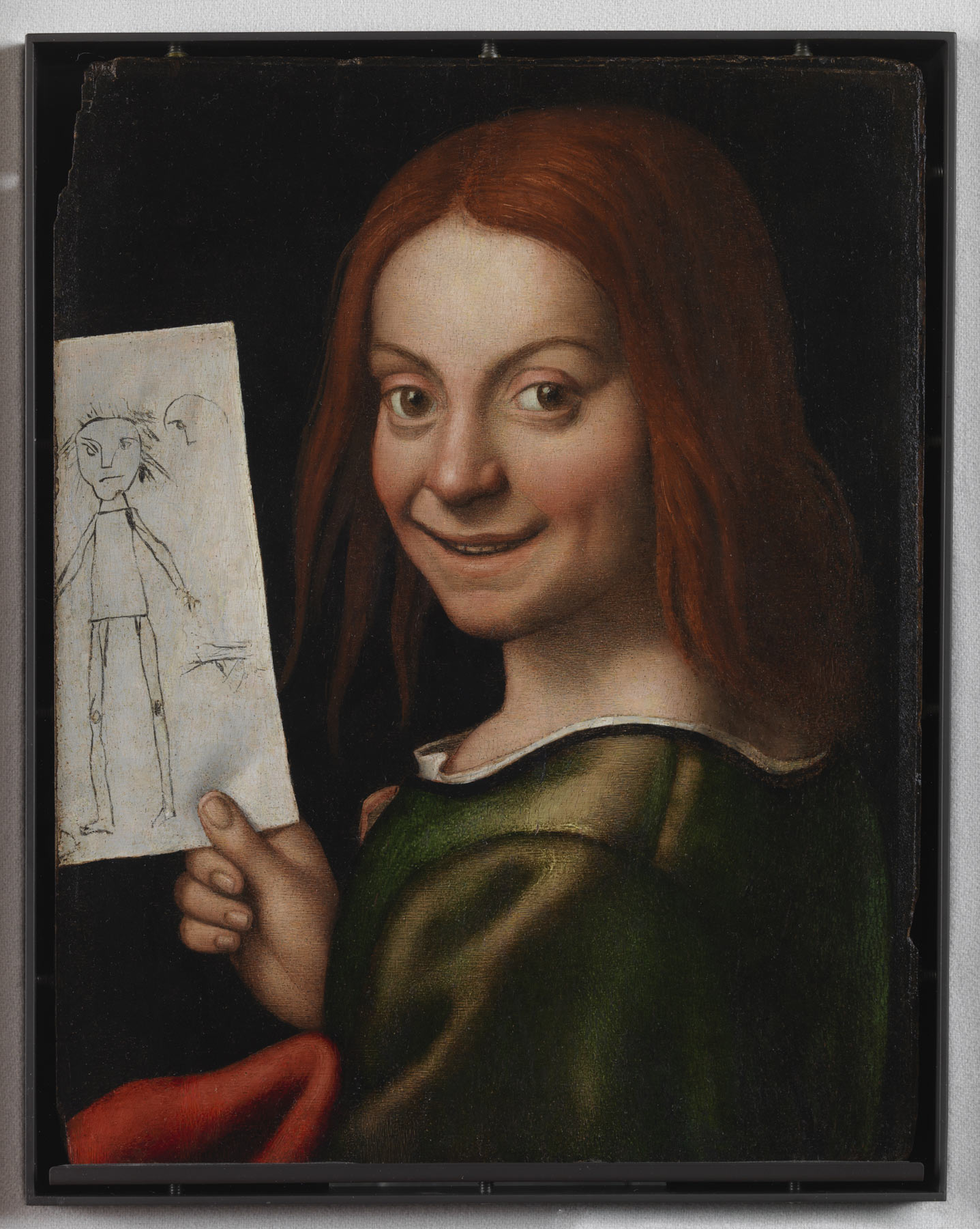 Giovan Francesco Caroto, Ritratto di Fanciullo con disegno (1515-1520; olio su tavola, 37 x 29 cm; Verona, Museo di Castelvecchio)