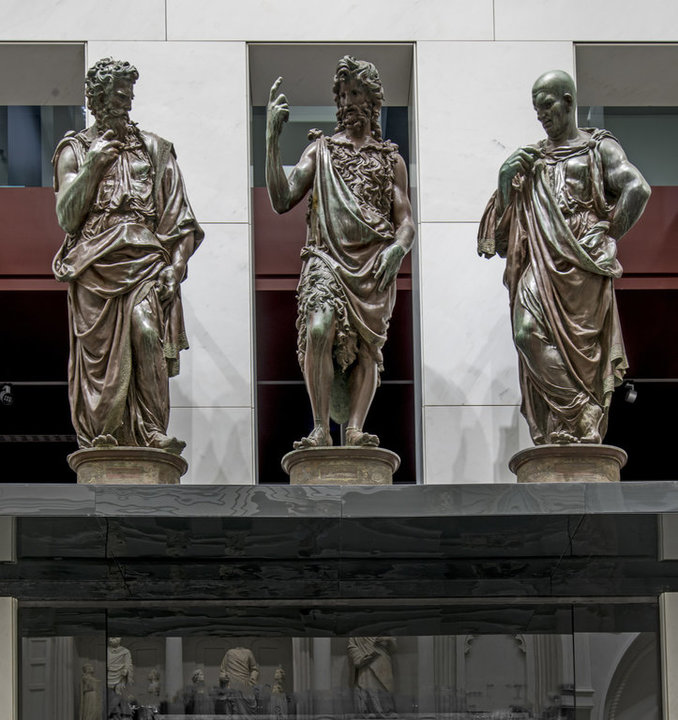 Giovanfrancesco Rustici, Predica del Battista (1506-1511; bronzo; Firenze, Museo del Duomo)
