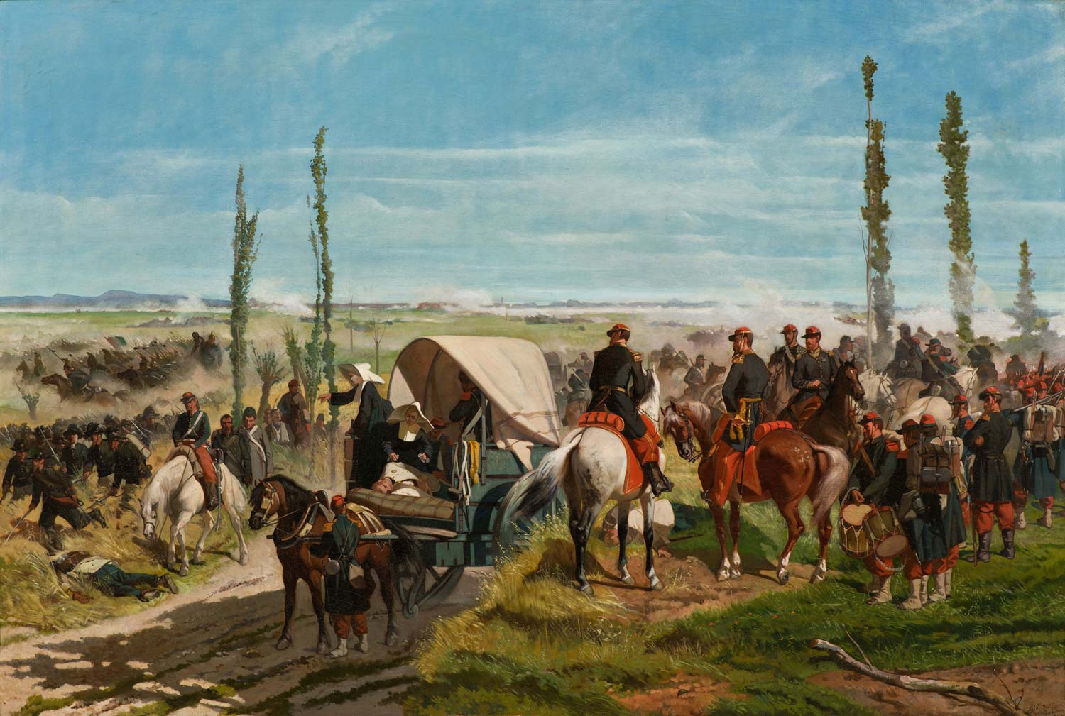 Giovanni Fattori, Il campo italiano dopo la battaglia di Magenta (1862; olio su tela, 117x175 cm; Collezione privata)
