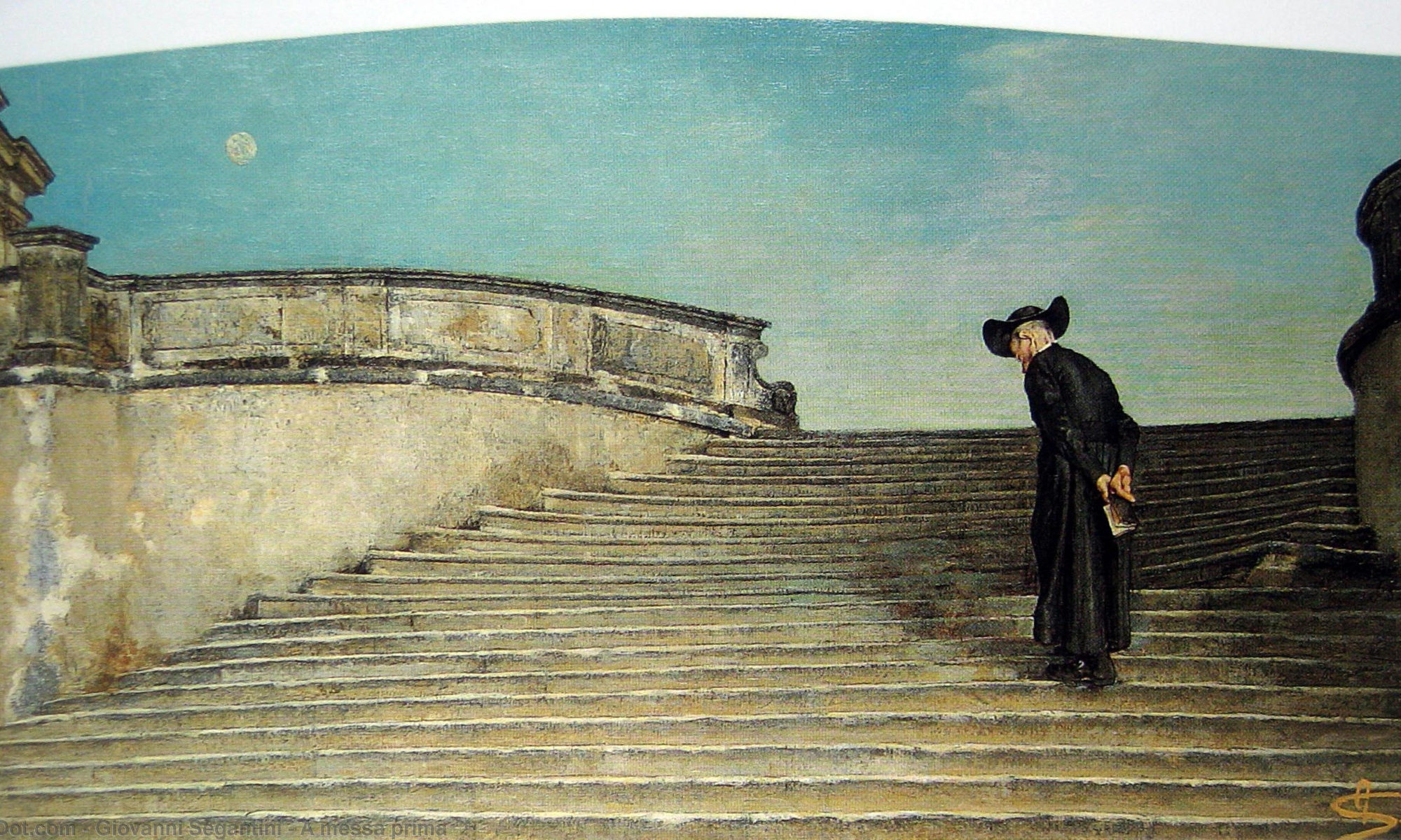 Giovanni Segantini, A messa prima (1884-1886; olio su tela, 108 x 211 cm; San Gallo, Kunstmuseum St. Gallen)
