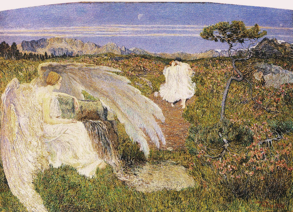 Giovanni Segantini, L’amore alla fonte della vita (1896; olio su tela, 72 x 100 cm; Milano, Galleria d'Arte Moderna)
