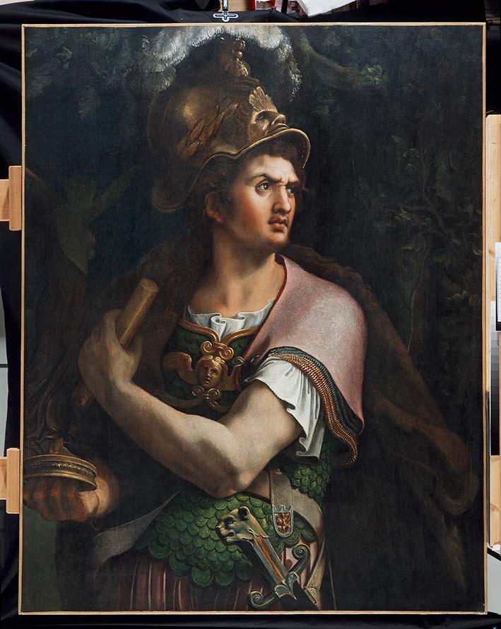 Giulio Romano, Ritratto di Alessandro Magno (ante 1536; olio su tavola, 138,6 x 109,5 cm; Ginevra, Musée d’art et d’histoire)
