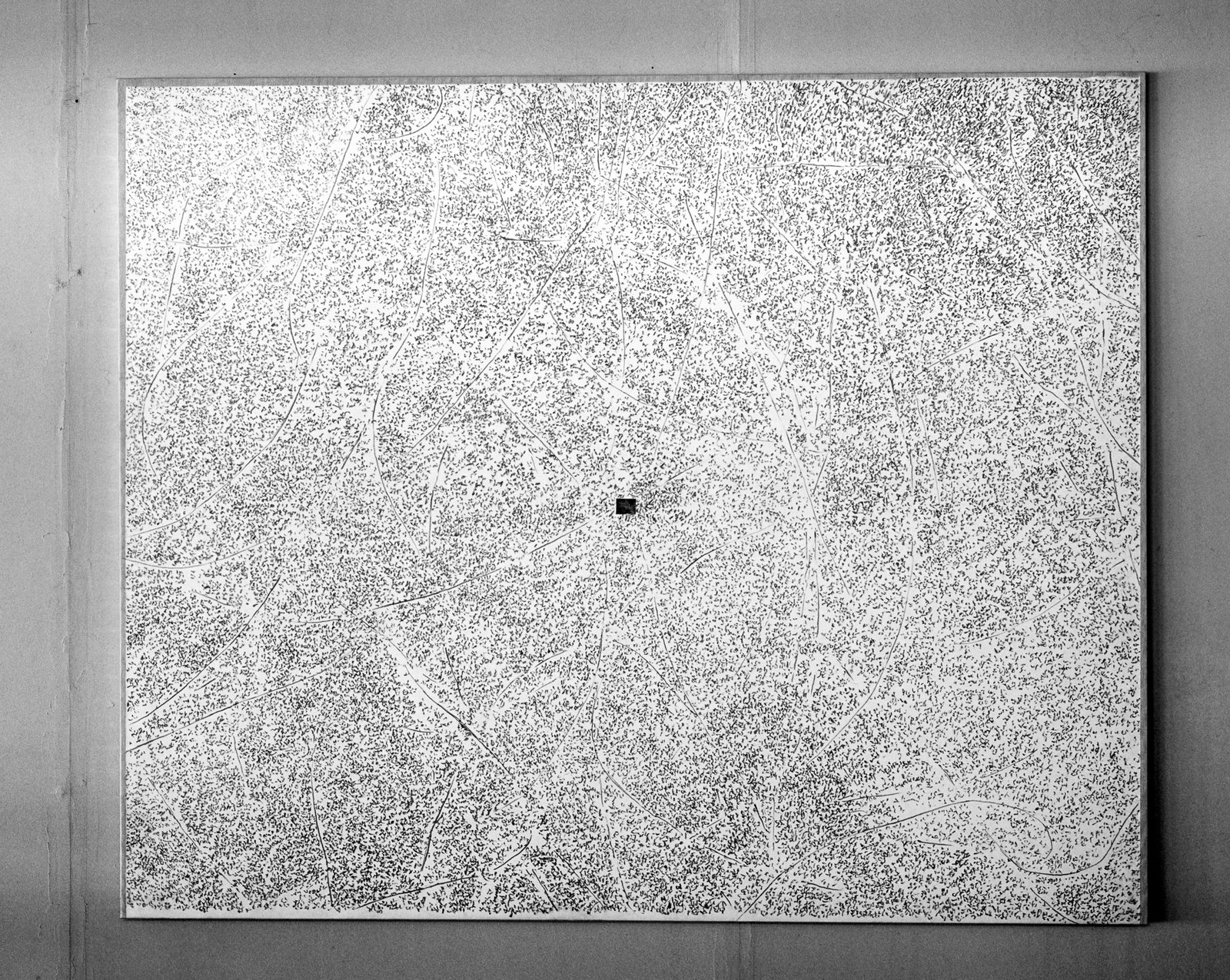 Giuseppe Penone, 
Svolgere la propria pelle – Pressione su carta (1974; grafite su carta intelata, nastro adesivo con impronta, 133,5 x 162,5 cm; Losanna, Musée Cantonal des Beaux-Arts)
