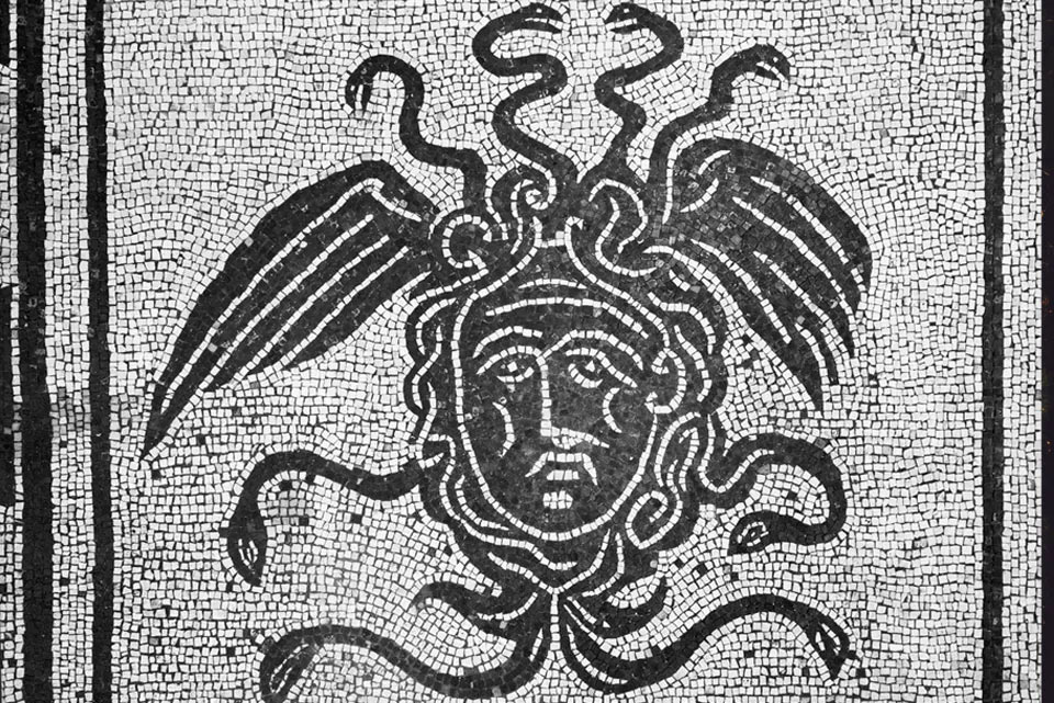 Una delle Gorgoni della Domus delle Gorgoni di Ostia Antica