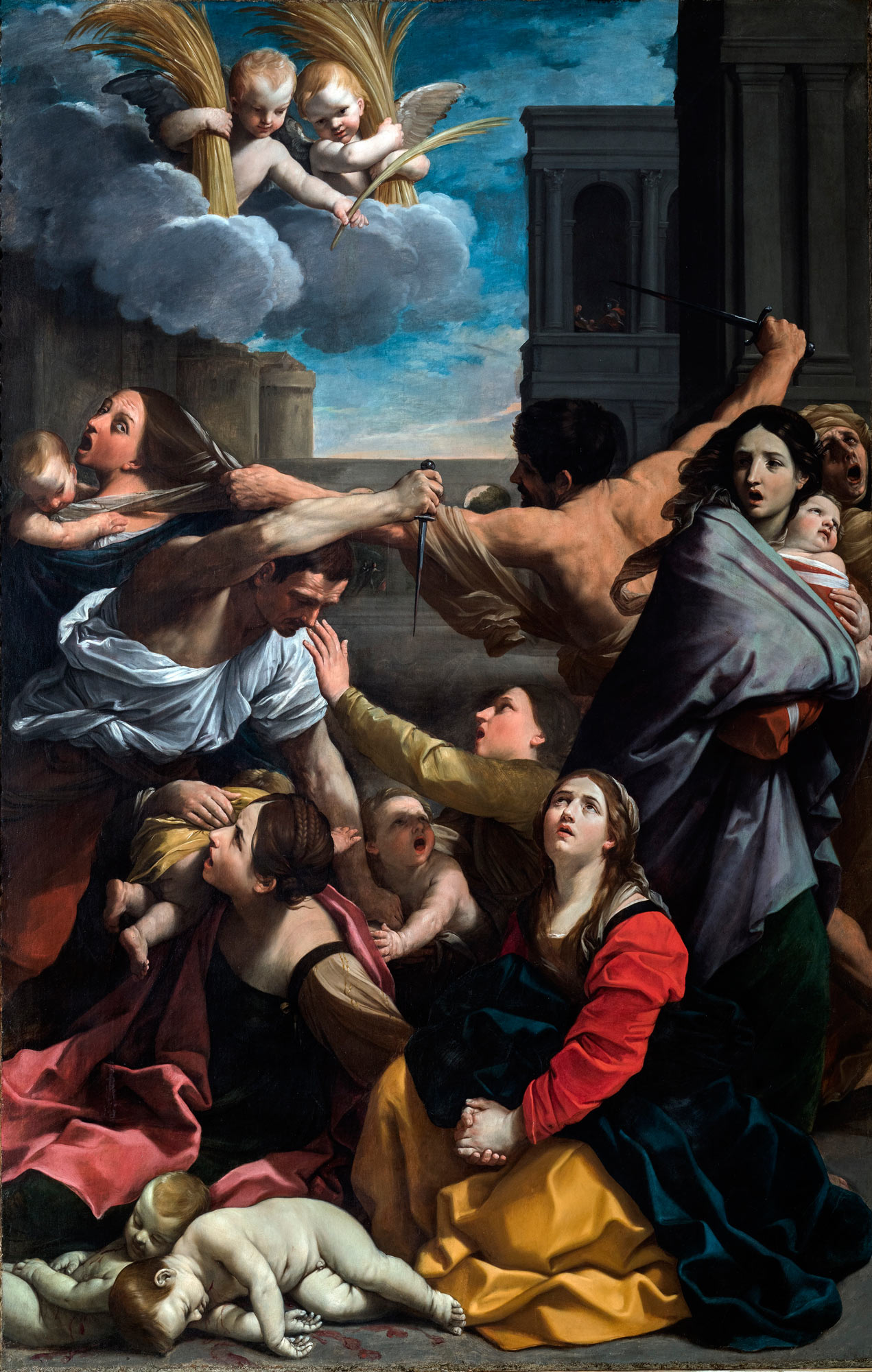 Guido Reni, Strage degli innocenti (1611; olio su tela, 268 x 170 cm; Bologna, Pinacoteca Nazionale). Foto di Marco Baldassari