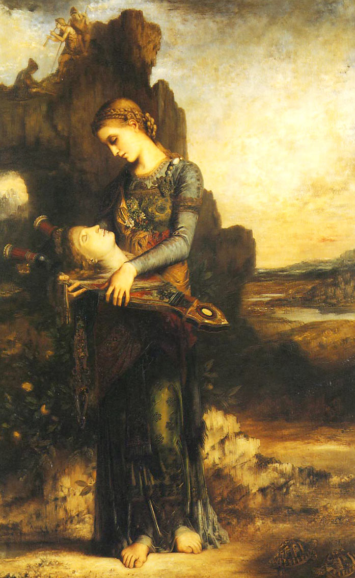 Gustave Moreau, Orfeo (1865; olio su tavola, 154 x 99,5 cm; Parigi, Musée d'Orsay)
