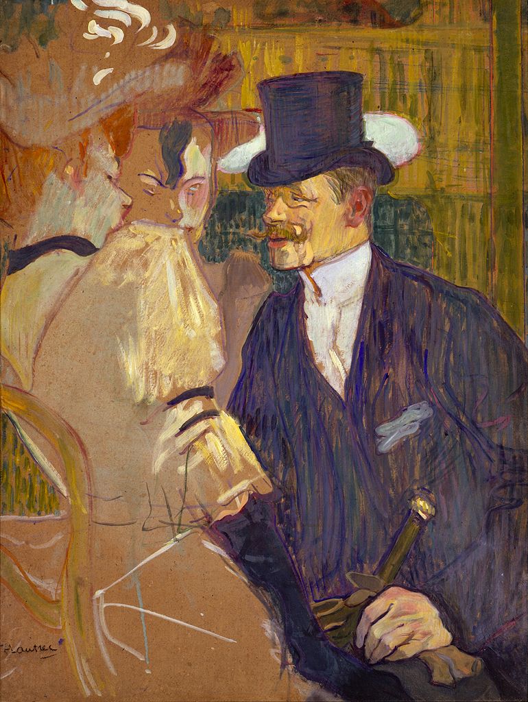 Henri de Toulouse-Lautrec, L'Anglais au Moulin Rouge (1892; olio su tela, 85,7 x 66 cm; New York, Metropolitan Museum)
