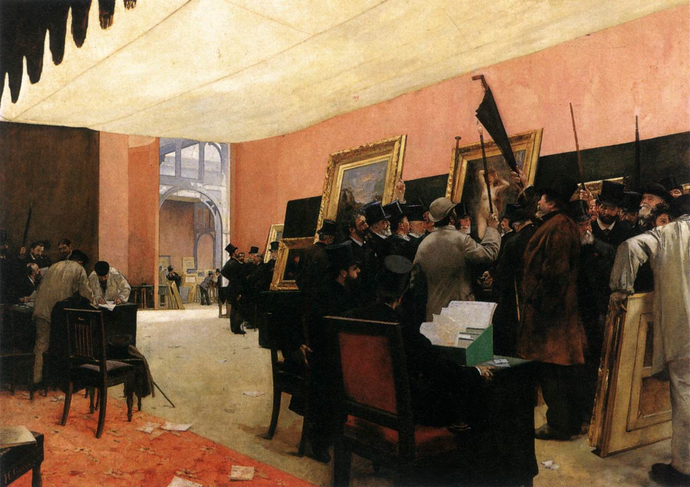 Henri Gervex, La giuria del Salon (1885; olio su tela, 299 x 419 cm; Parigi, Musée d'Orsay)
 Henri Gervex, La giuria del Salon (1885; olio su tela, 299 x 419 cm; Parigi, Musée d'Orsay)