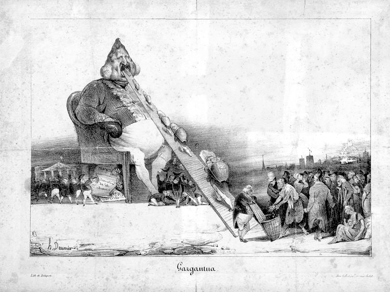 Honoré Daumier, Gargantua (1831; litografia)
 Honoré Daumier, Gargantua (1831; litografia)