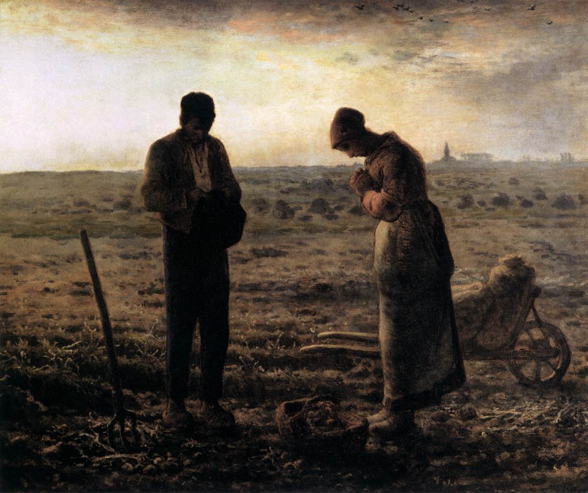Jean-François Millet, L'Angelus (1859-1860; olio su tela, 56 x 66 cm; Parigi, Musée d'Orsay)
