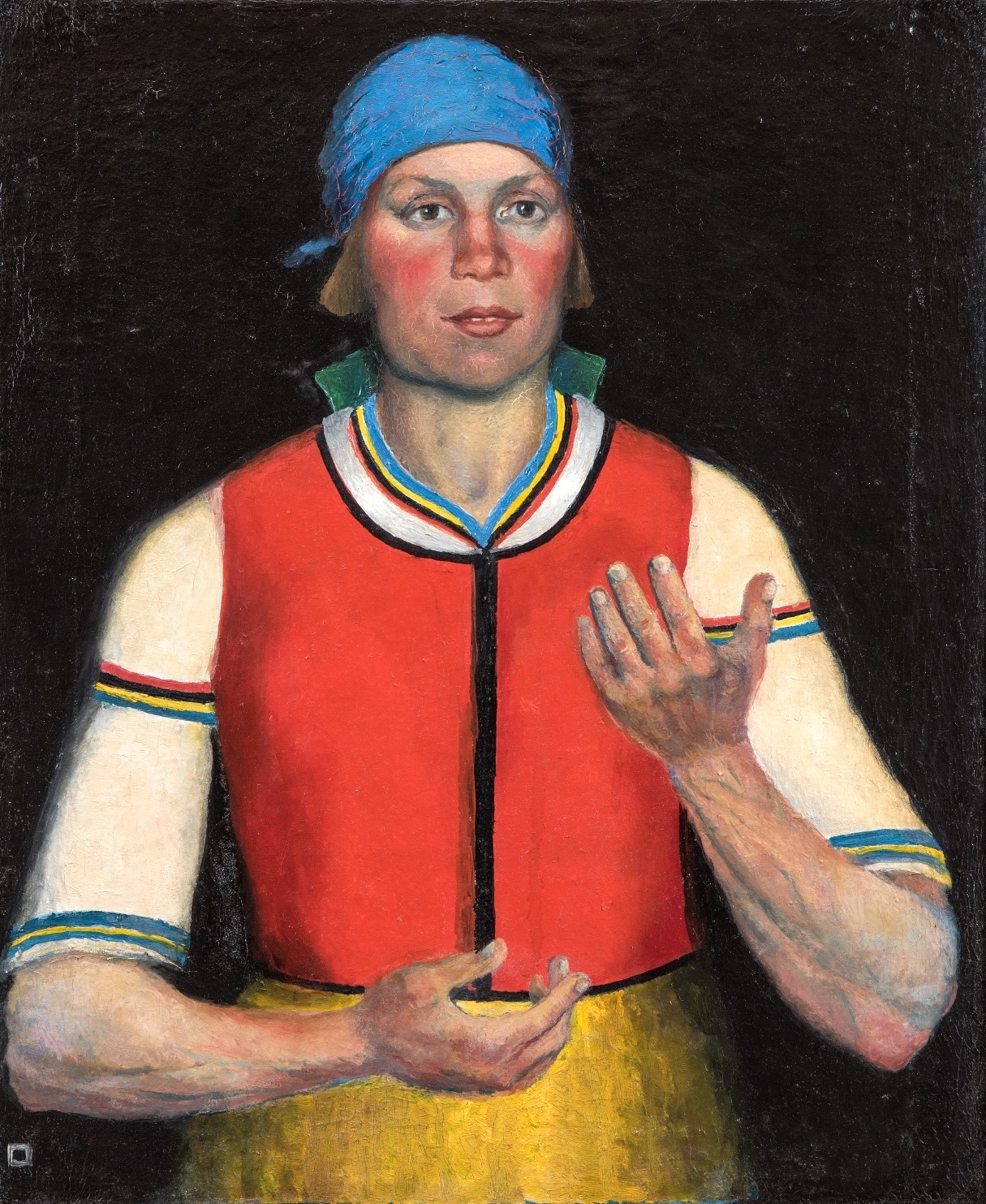 Kazimir Malevi&ccaron;, Operaia (1933; olio su tela; San Pietroburgo, Museo di Stato Russo)
