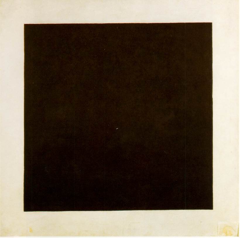 Kazimir Malevi&ccaron;, Quadrato nero (1924; olio su tela, 79,5 x 79,5 cm; San Pietroburgo, Museo di Stato Russo)
