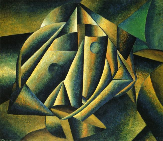 Kazimir Malevi&ccaron;, Testa di contadina (1913; olio su tela, 72 x 74,5 cm; Amsterdam, Stedelijk Museum)
