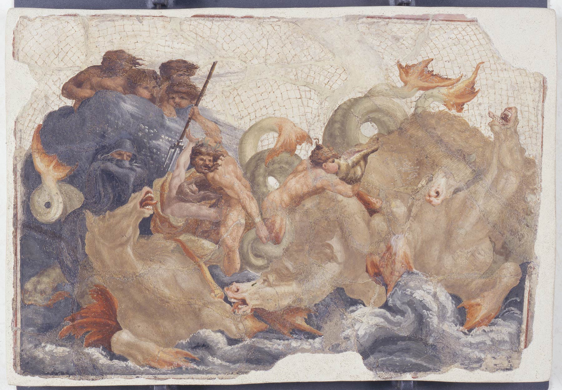 Lelio Orsi, Scena di diluvio (1555-1556 circa; affresco staccato, 37,5 x 55,5 cm; Modena, Galleria Estense)