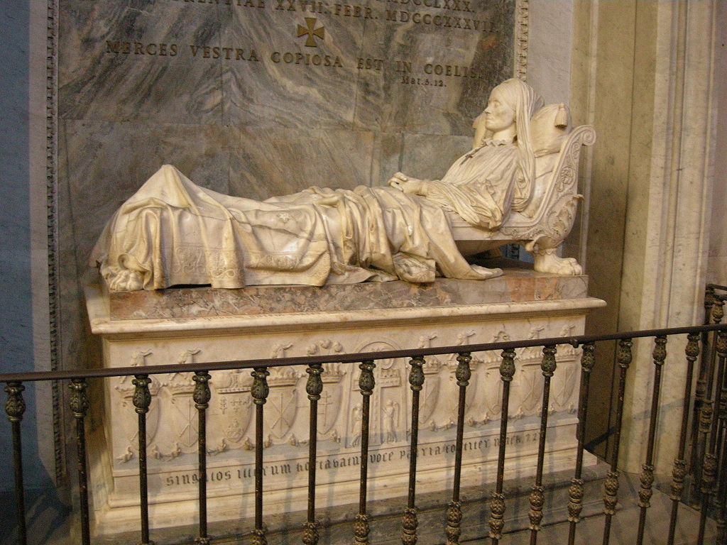 Lorenzo Bartolini, Monumento funebre della contessa Sofia Zamoyska (1837-1844; marmo; Firenze, Santa Croce). Foto di Francesco Bini
