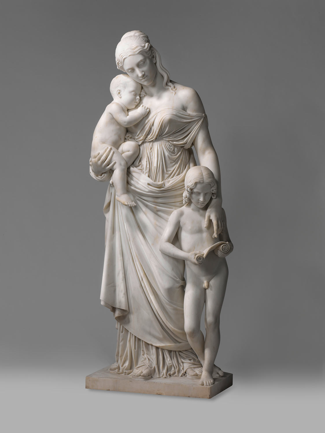 Lorenzo Bartolini, La Carità educatrice (1817-1834; marmo, altezza 191 cm; Firenze, Galleria Palatina di Palazzo Pitti)
