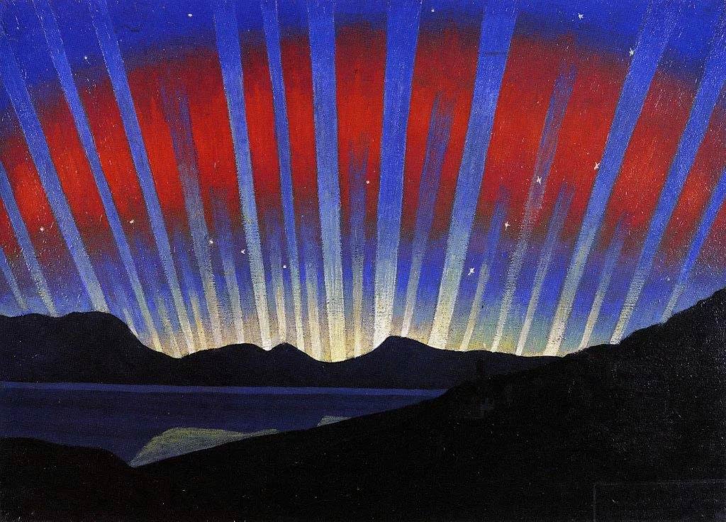 Luigi Russolo, Aurora Boreale (1938; olio su tela; Collezione privata)

