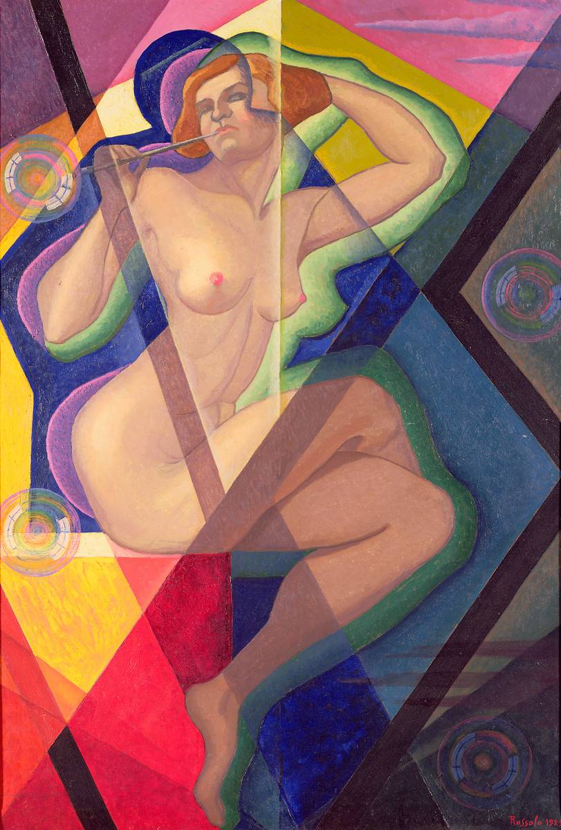 Luigi Russolo, La Femme aux Bulles de Savon (1929; olio su tela; Parigi, Centre Pompidou)
