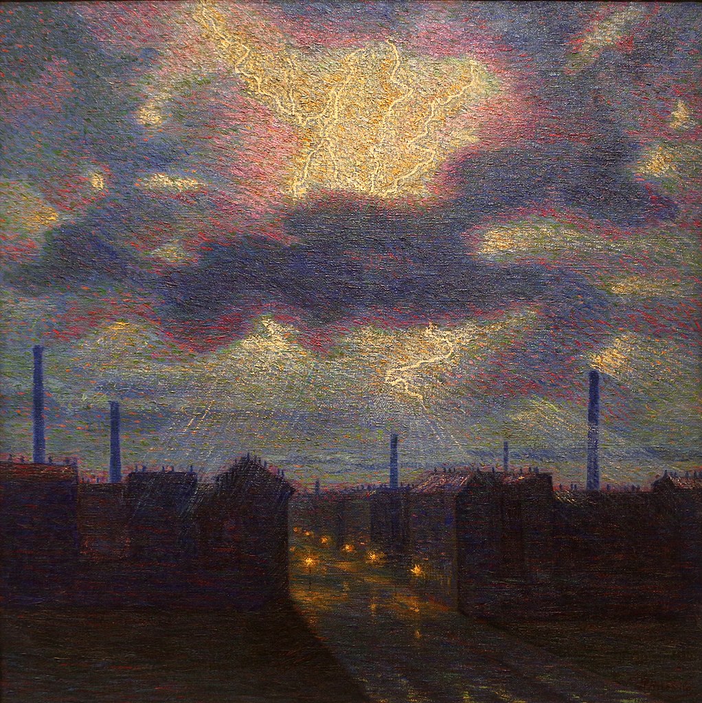 Luigi Russolo, Lampi (1910; olio su tela; Roma, Galleria Nazionale d'Arte Moderna e Contemporanea)
