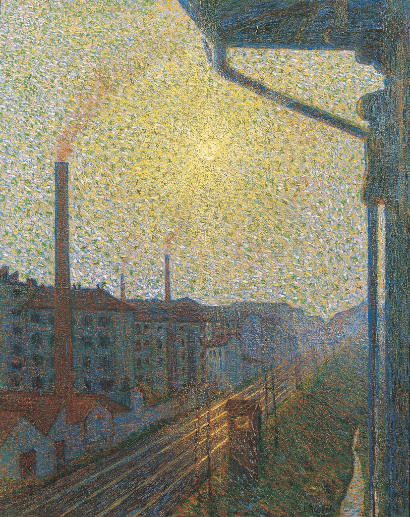 Luigi Russolo, Periferia-lavoro (1910; olio su tela, 77 x 61 cm; Collezione privata)
