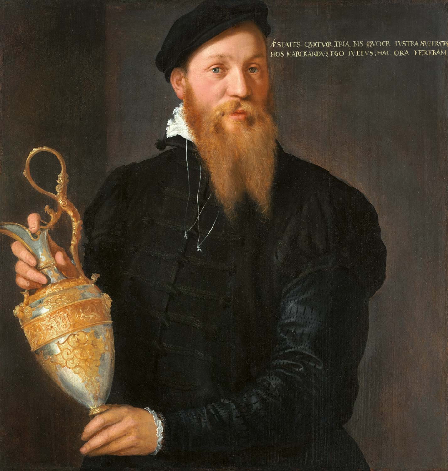 Attribuito a Maarten de Vos, Ritratto dell’orefice Martin Marquart (1559-1570; olio su tavola, 79 x 74,5 cm; Vienna, Kunsthistorisches Museum)
