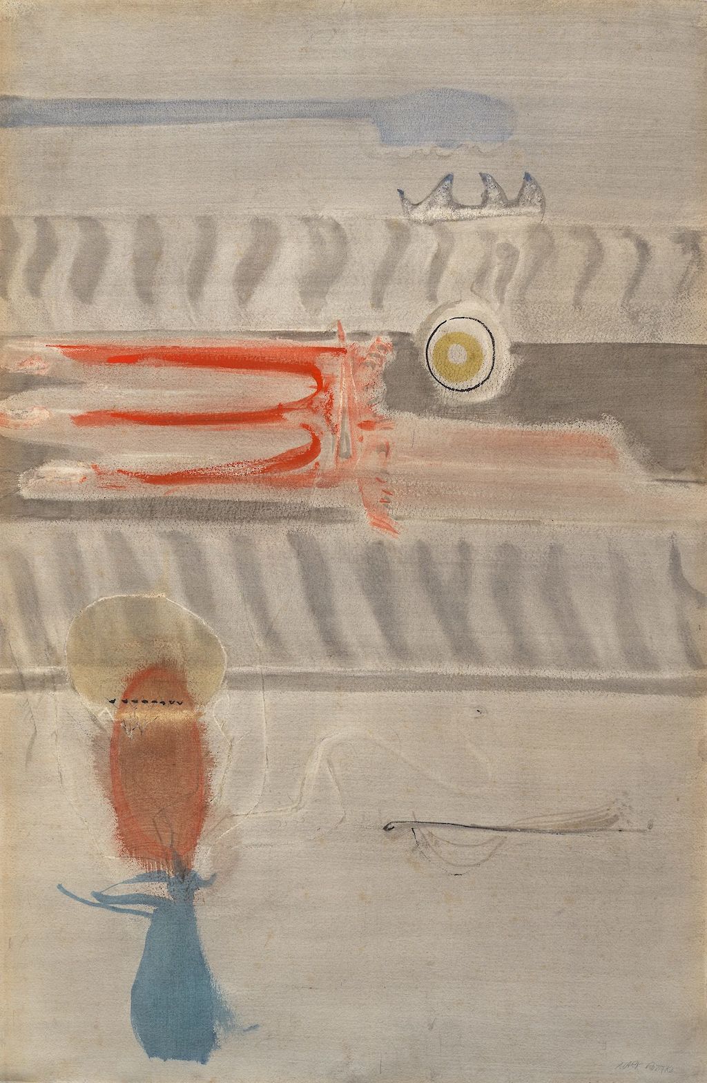 Mark Rothko, Sacrificio (aprile 1946; acquerello, guazzo e inchiostro di china su carta, 100,2 x 65,8 cm; Venezia, Collezione Peggy Guggenheim)
 Mark Rothko, Sacrificio (aprile 1946; acquerello, guazzo e inchiostro di china su carta, 100,2 x 65,8 cm; Venezia, Collezione Peggy Guggenheim)