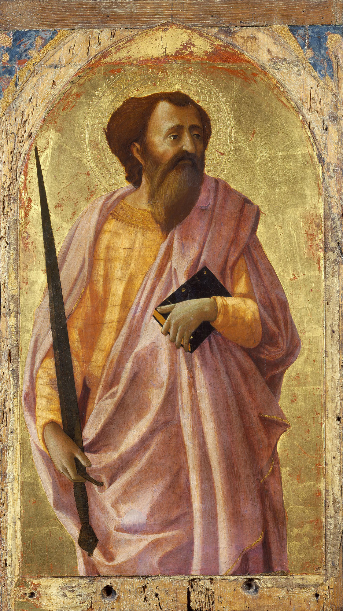 Masaccio, San Paolo, dal Polittico del Carmine (1426; tempera e foglia d'oro su tavola, 62 × 34,5 cm; Pisa, Museo Nazionale di San Matteo, inv. 1720)