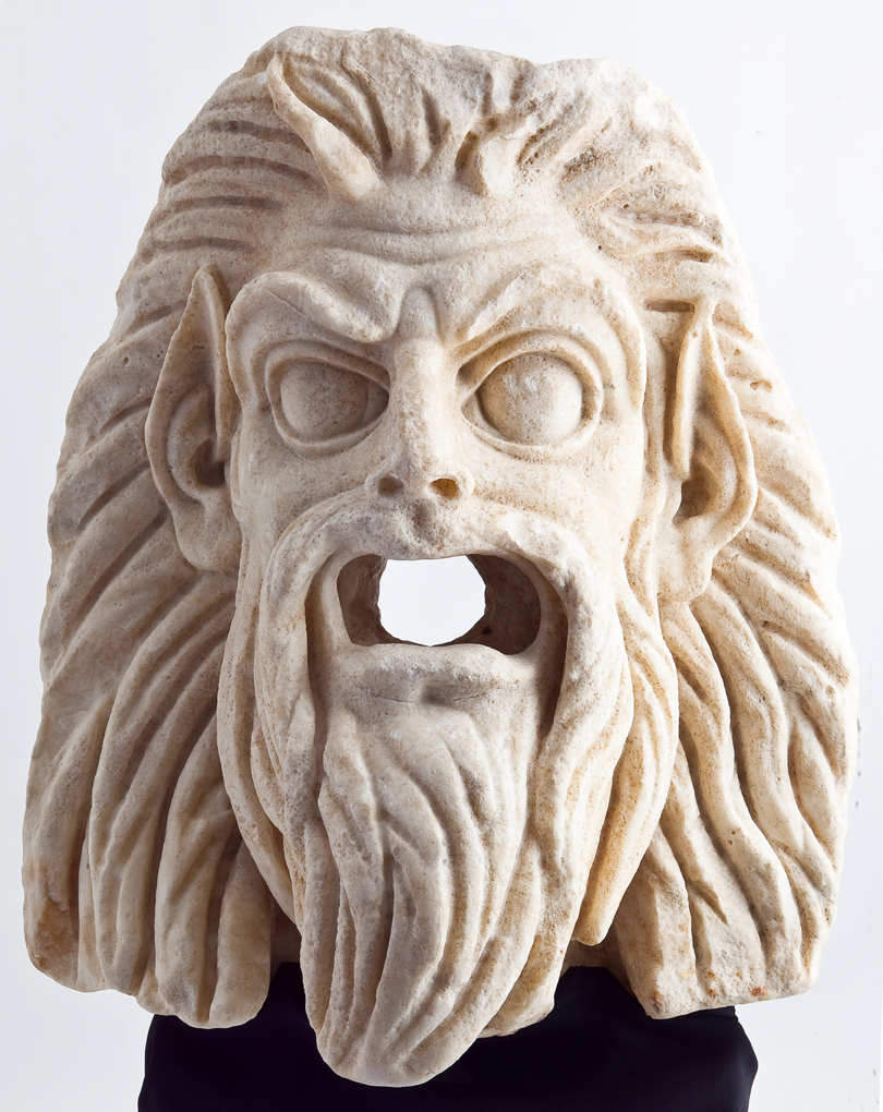 Roman art, Satyr mask (1st century AD; marble; Porto Torres, National Archaeological Museum Antiquarium Turritano).