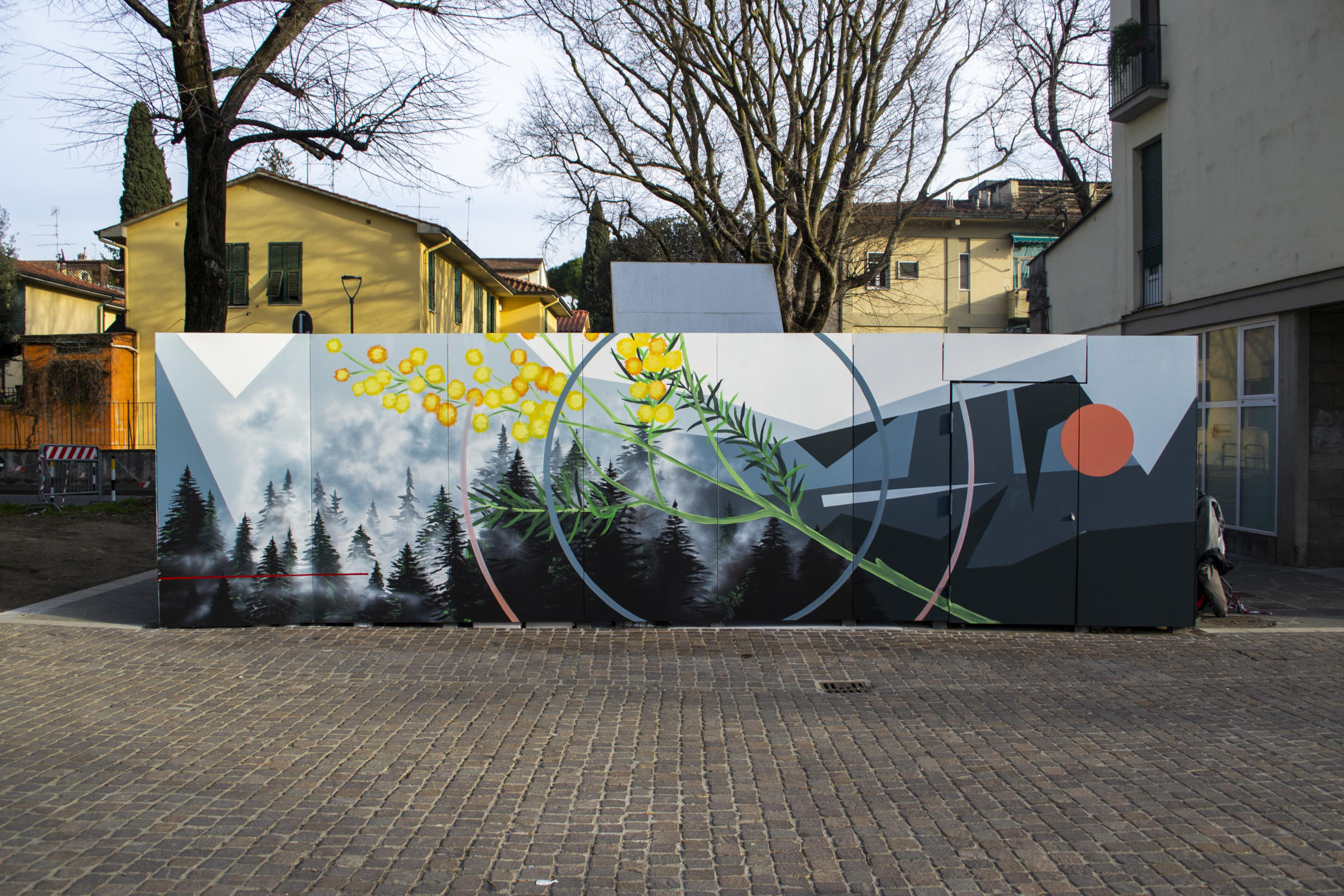 Street art in Florence: Fabio Petani's mural decorates new public restroom