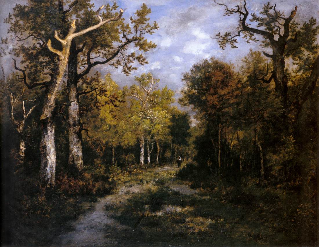 Narcisse-Virgilio Díaz de la Pe&ntilde;a, La foresta di Fontainebleau (1867; olio su tela, 72 x 92 cm; Bordeaux, Musée des Beaux-Arts)
