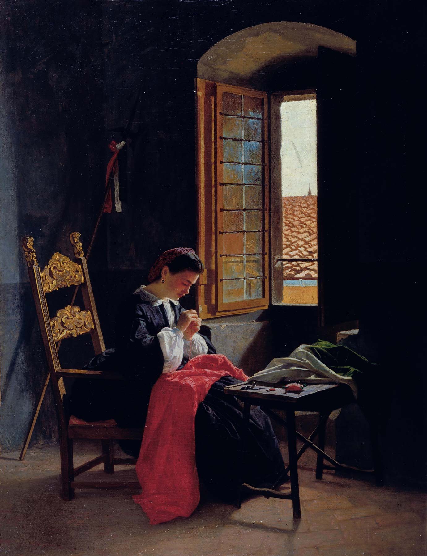 Odoardo Borrani, Il 26 aprile 1859 in Firenze (1861; olio su tela, 75x58 cm; Viareggio, Istituto Matteucci)
